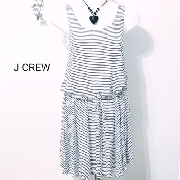 🆕️ J Crew Jersey Dress with Adjustable Waist Tie-strings. 100% Rayon. NWT - Picture 3 of 11